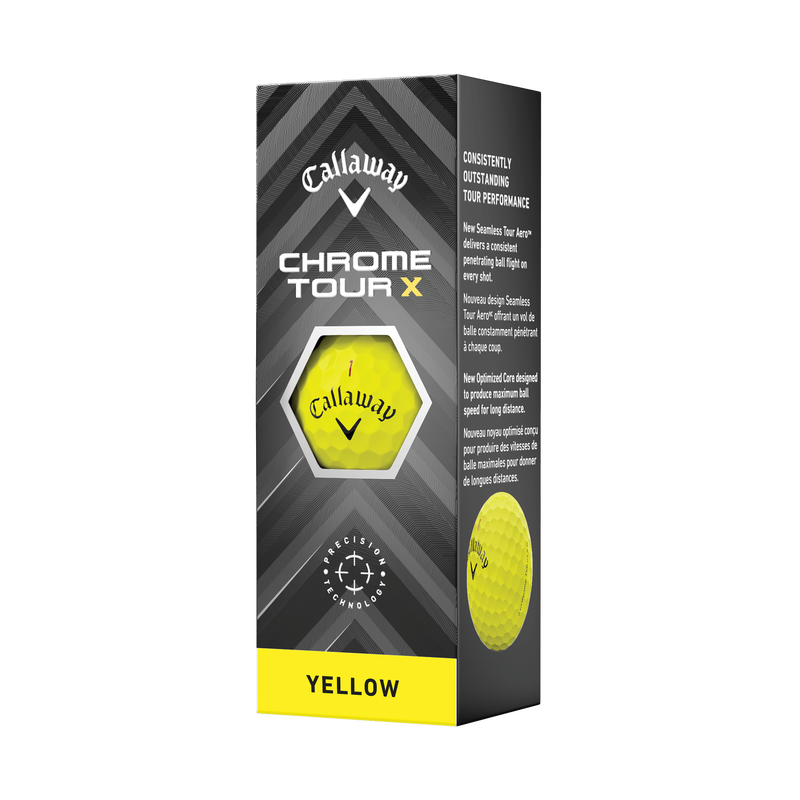 Chrome Tour X Yellow Golf Balls - View 4