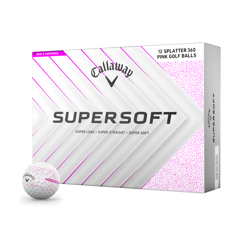 Supersoft Splatter 360 Pink Golf Balls - View 1