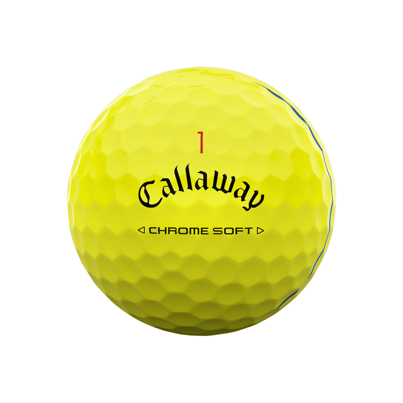 Chrome Soft Triple Track Yellow Golf Balls - View 3