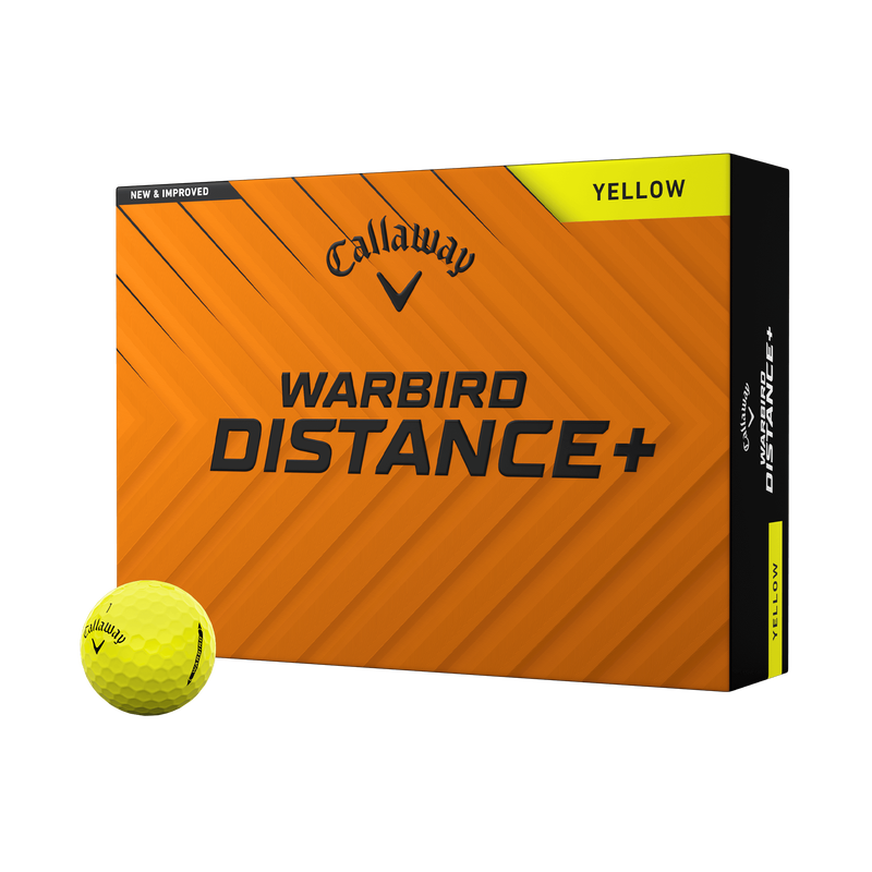 Warbird Distance+ Yellow Golf Balls - View 1