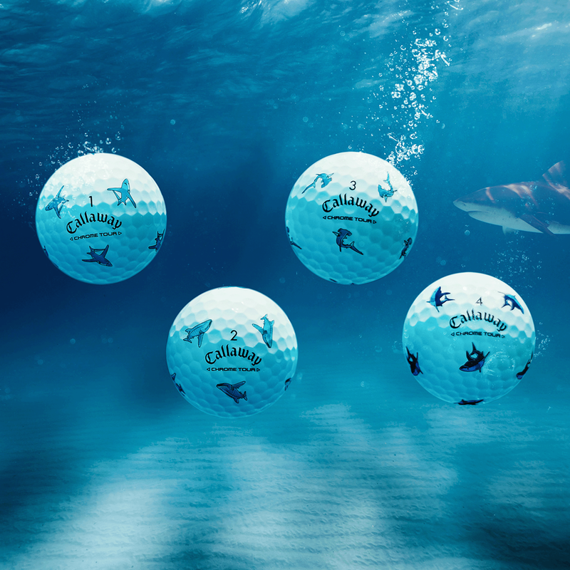 Chrome Tour Sharks Golf Balls - View 2