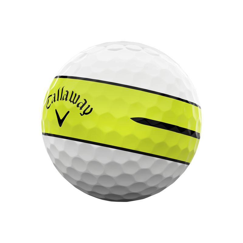 Chrome Tour X 360 Yellow Stripe Golf Balls - View 2