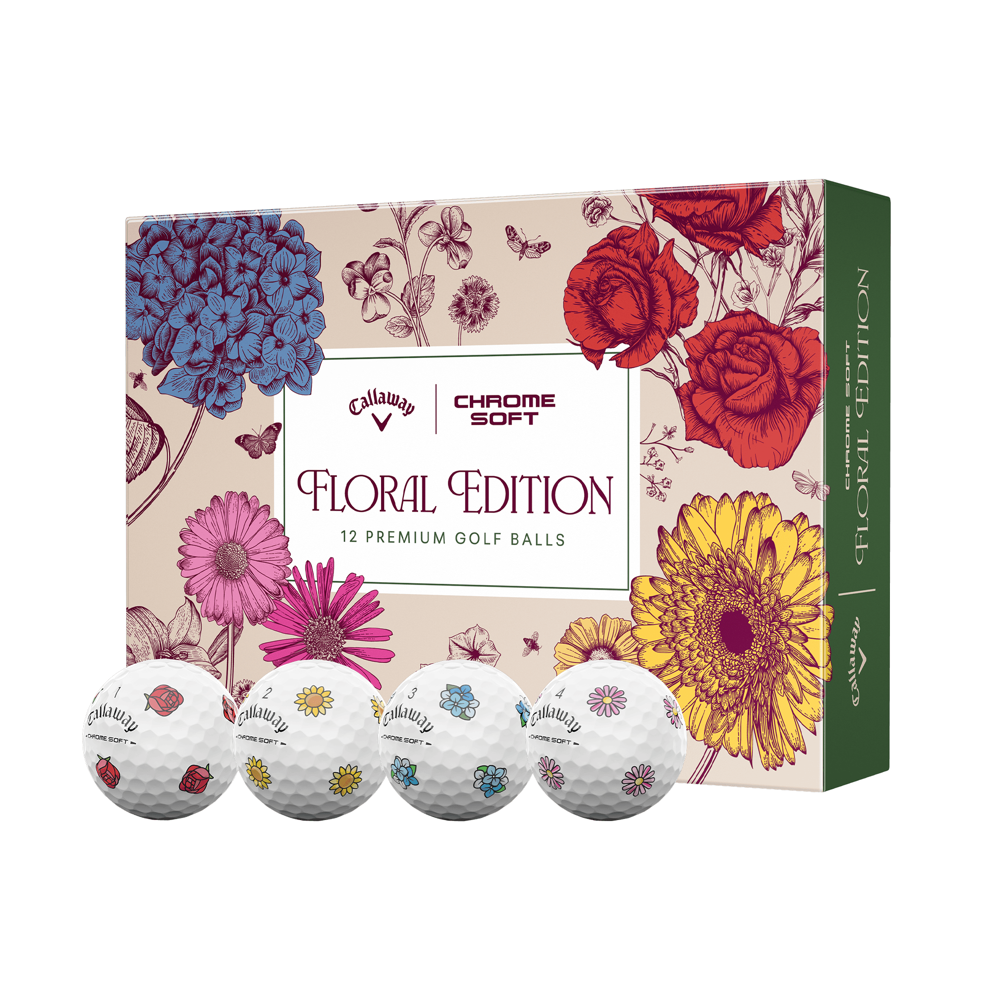 Chrome Soft Flowers Golf Balls
