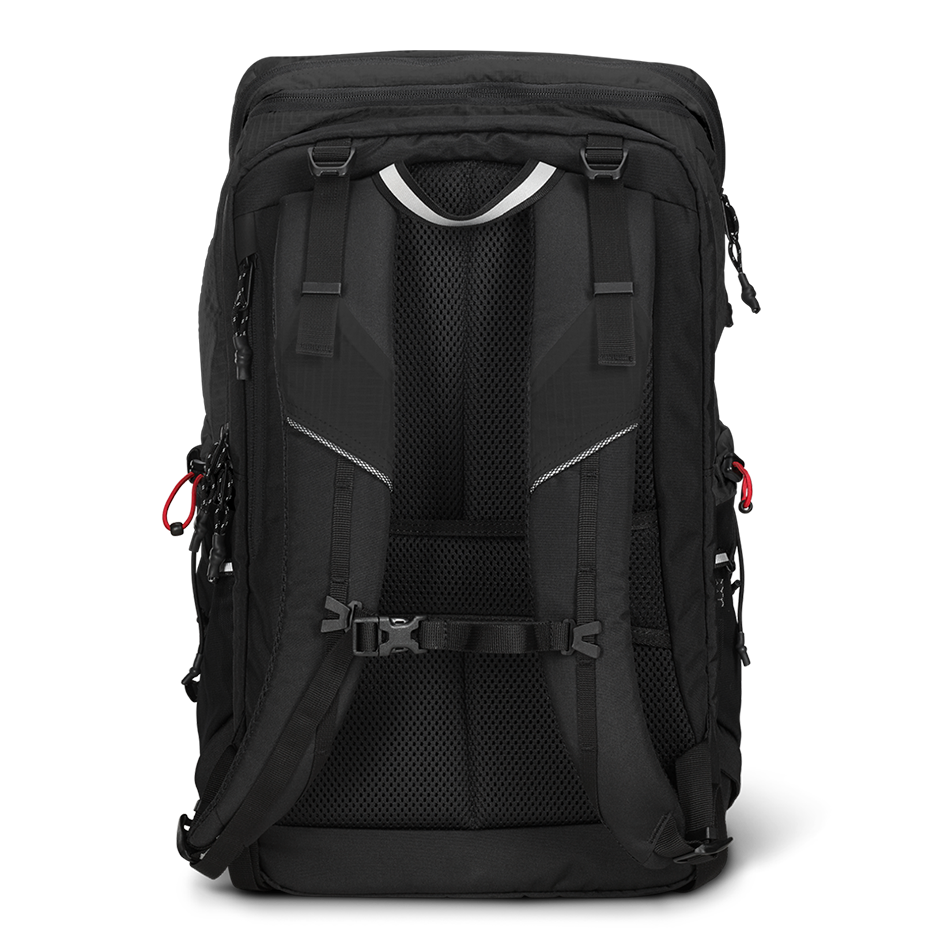 backpack with luggage handle pass through