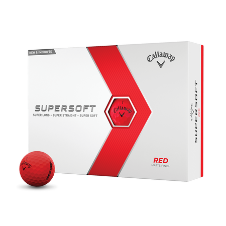 Balles de golf Supersoft Matte Rouge