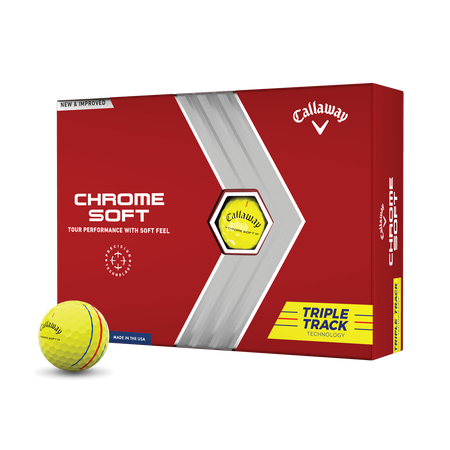 Balles de golf Chrome Soft Triple Track jaunes