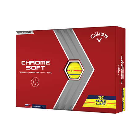 Balles de golf Chrome Soft 360 Triple Track jaunes