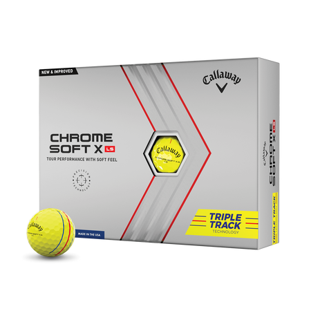 Balles de golf Chrome Soft X LS jaunes