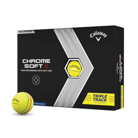 Balles de golf Chrome Soft X Triple Track jaunes