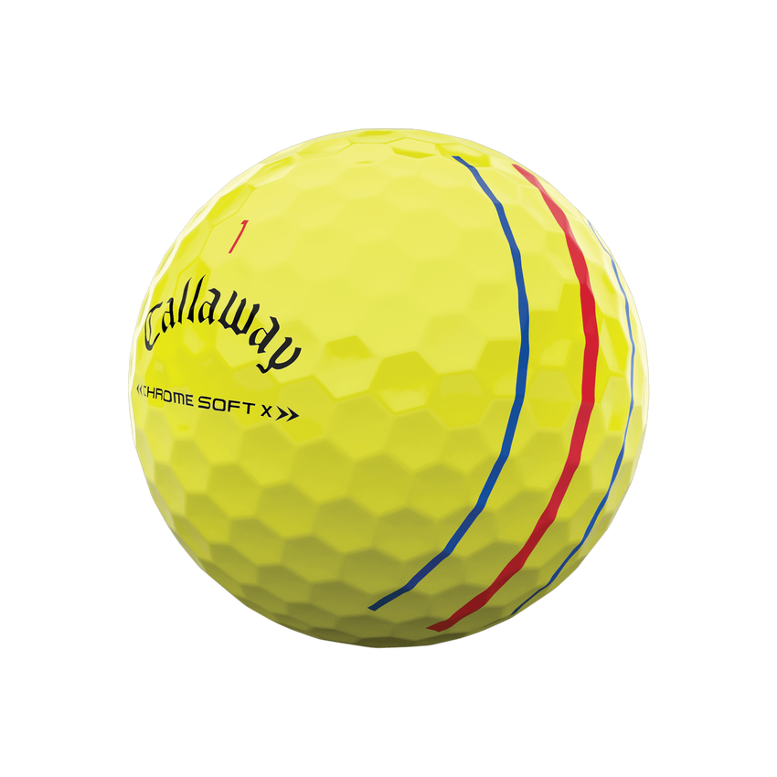 Balles de golf Chrome Soft X Triple Track jaunes - View 2