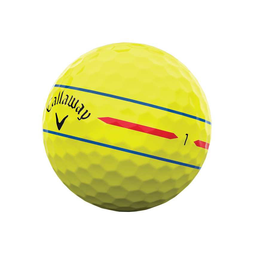 Balles de golf Chrome Soft 360 Triple Track jaunes - View 2