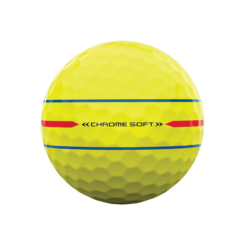 Balles de golf Chrome Soft 360 Triple Track jaunes - View 4