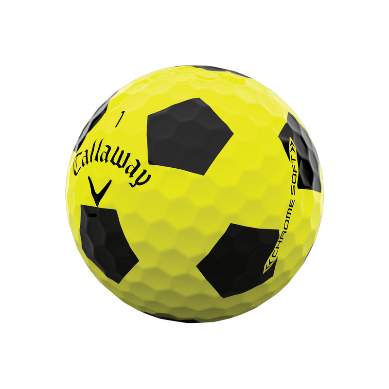 Balles de golf Chrome Soft Truvis jaune et noir - View 2