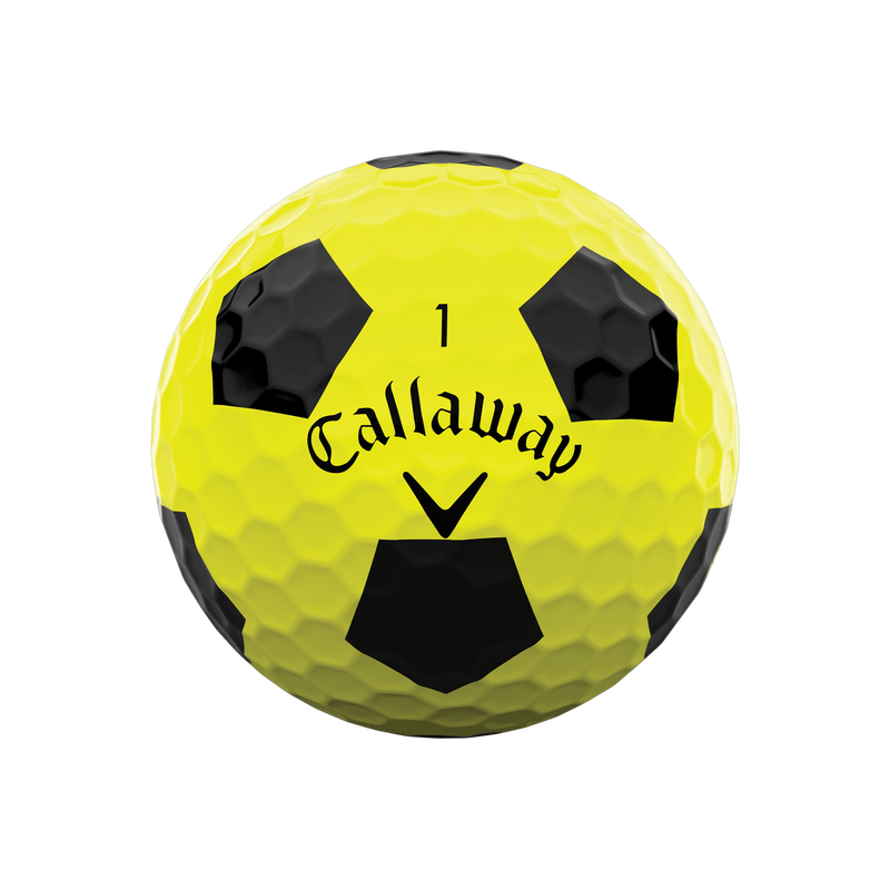Balles de golf Chrome Soft Truvis jaune et noir - View 3
