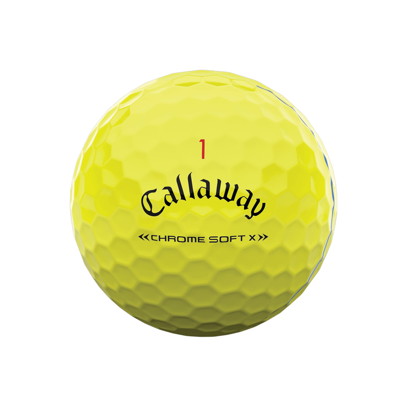 Balles de golf Chrome Soft X Triple Track jaunes - View 3