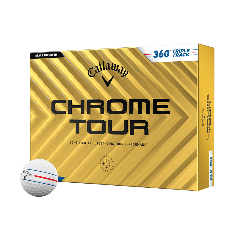 Chrome Tour 360 Triple Track Golf Balls - View 1