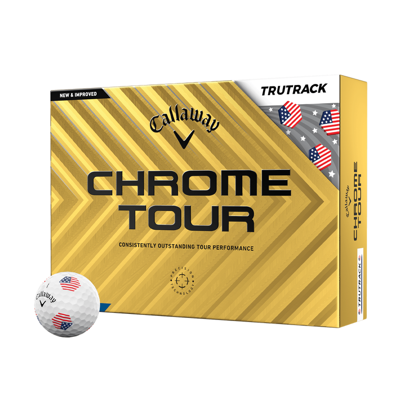Chrome Tour USA TruTrack Golf Balls - View 1