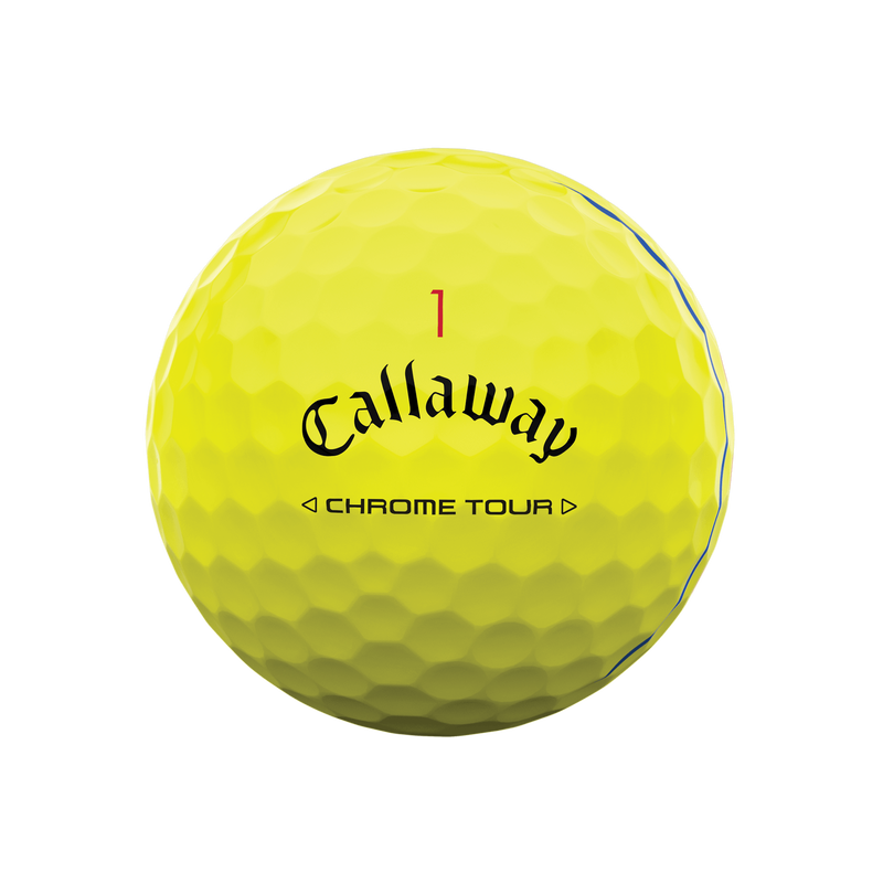 Balles de golf Chrome Tour Triple Track Jaunes - View 3