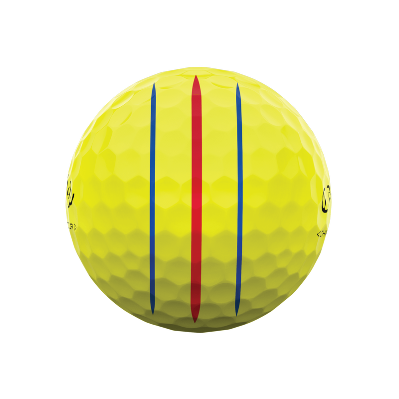 Balles de golf Chrome Tour Triple Track Jaunes - View 4