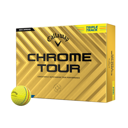 Balles de golf Chrome Tour Triple Track Jaunes