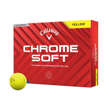 Balles de Golf Chrome Soft Jaunes