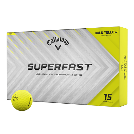 Balles de Golf Superfast Bold Yellow 15-Pack