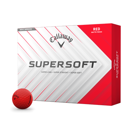 Balles de golf rouges mates Supersoft