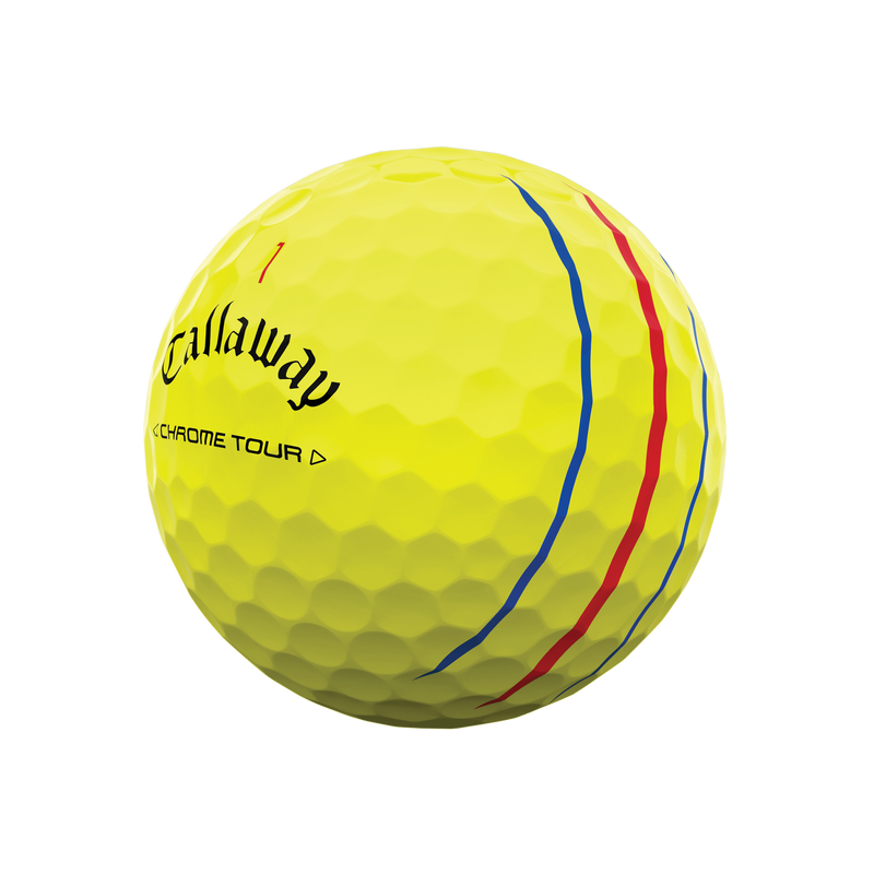 Balles de golf Chrome Tour Triple Track Jaunes - View 2