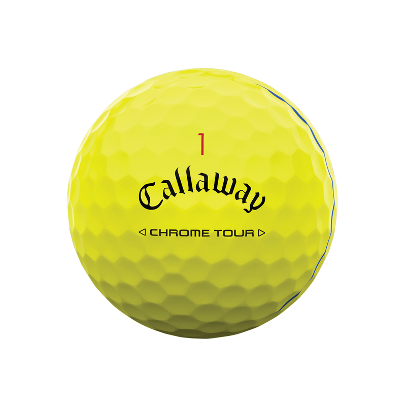 Balles de golf Chrome Tour Triple Track Jaunes - View 3