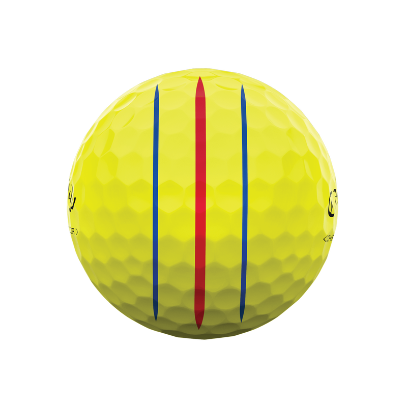 Balles de golf Chrome Tour Triple Track Jaunes - View 4
