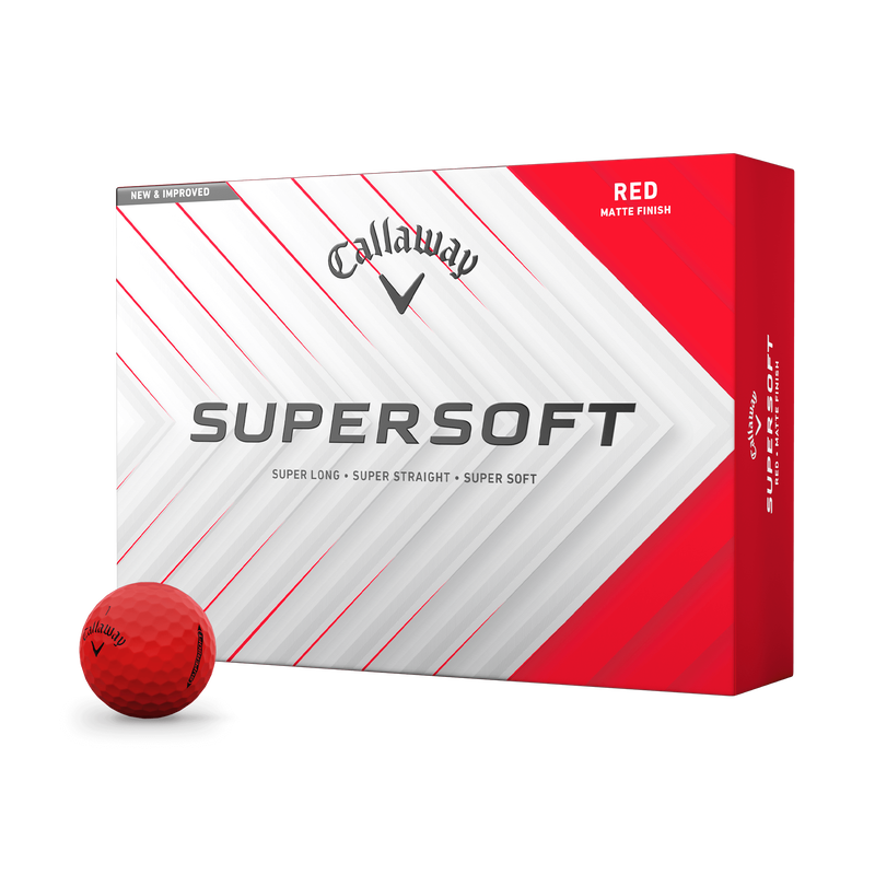 Balles de golf rouges mates Supersoft - View 1