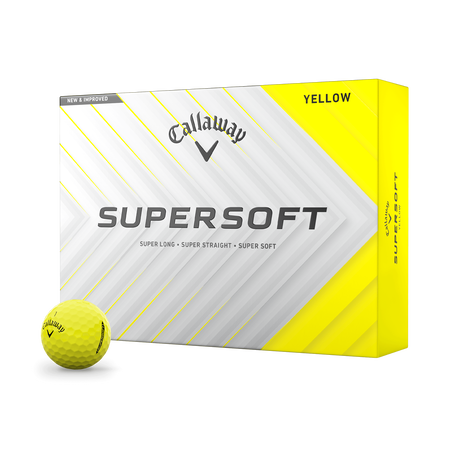Balles de golf jaunes Supersoft