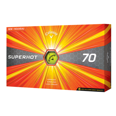 Superhot 70 15-Pack Yellow Logo Golf Balls