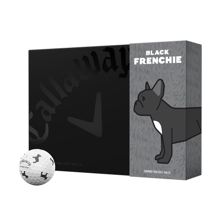 Chrome Tour Small Dogs: Black French Bulldog Golf Balls