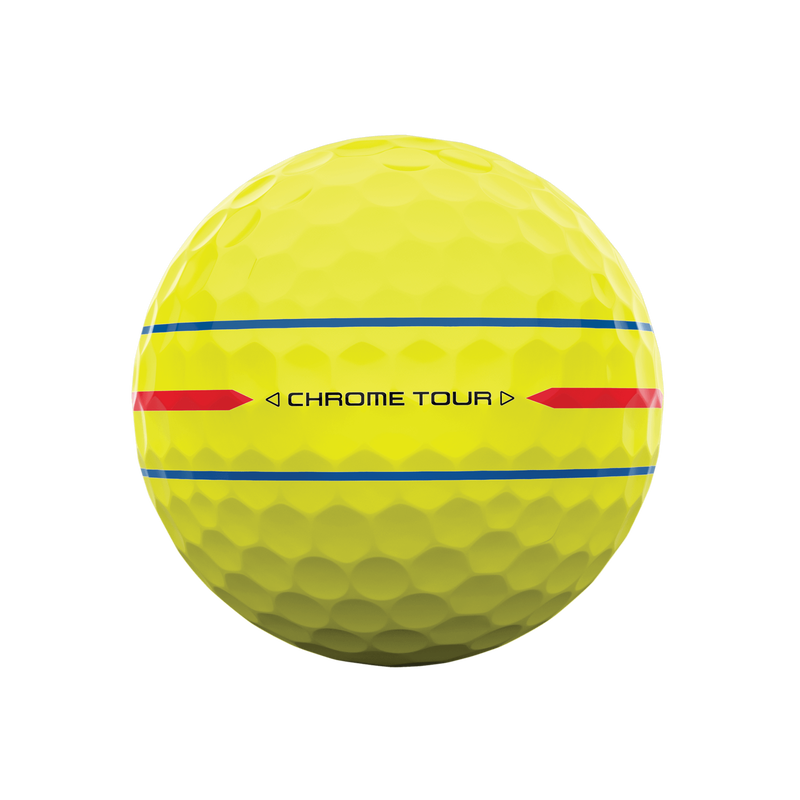 Balles de golf Chrome Tour 360 Triple Track Jaunes - View 4
