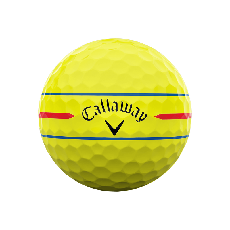 Balles de Golf Chrome Soft 360 Triple Track Jaunes - View 3