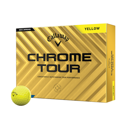 Balles de golf jaunes Chrome Tour