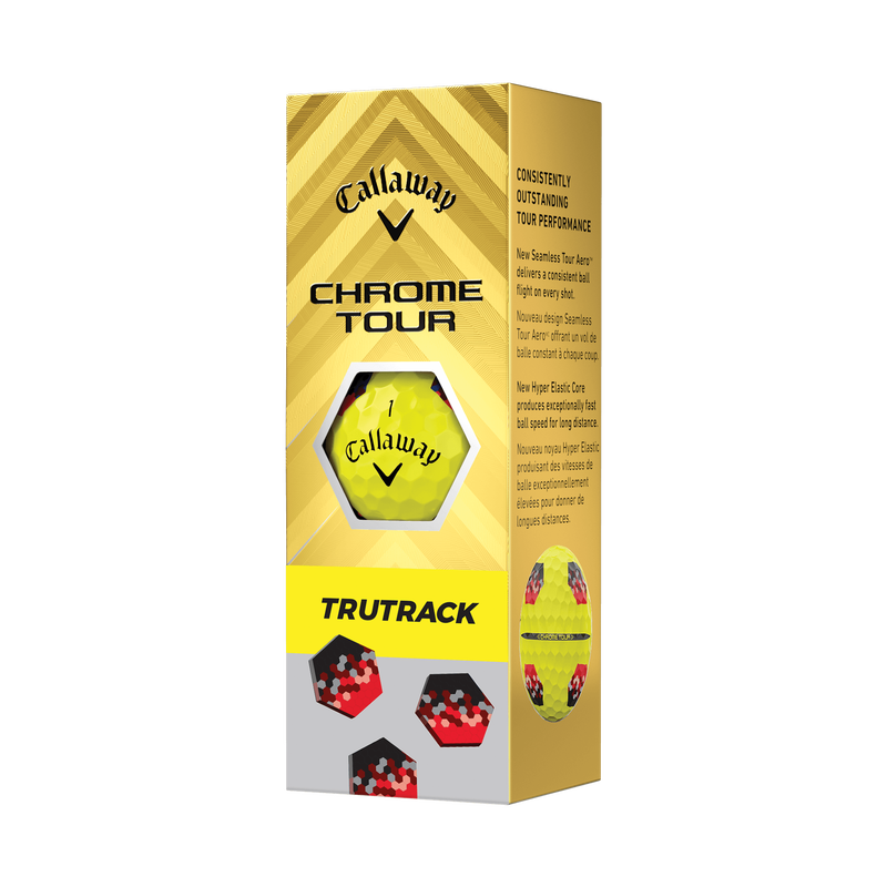 Balles de golf Chrome Tour TruTrack Jaunes - View 5
