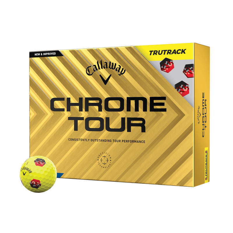 Balles de golf Chrome Tour TruTrack Jaunes - View 1