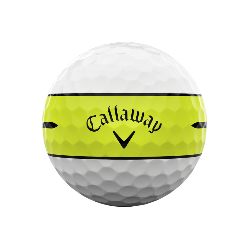 Chrome Tour 360 Yellow Stripe Golf Balls - View 3