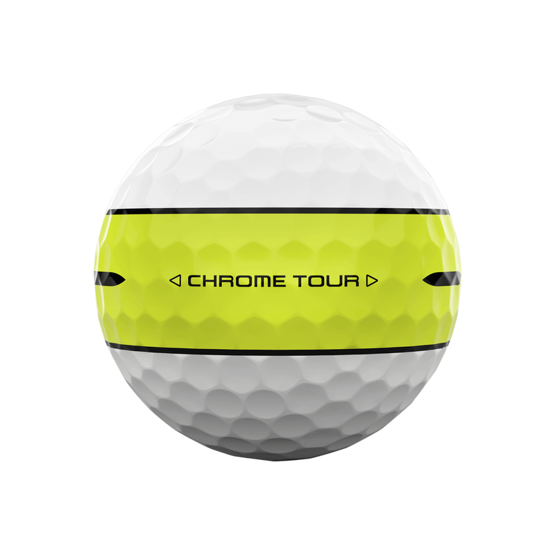 Chrome Tour 360 Yellow Stripe Golf Balls - View 4