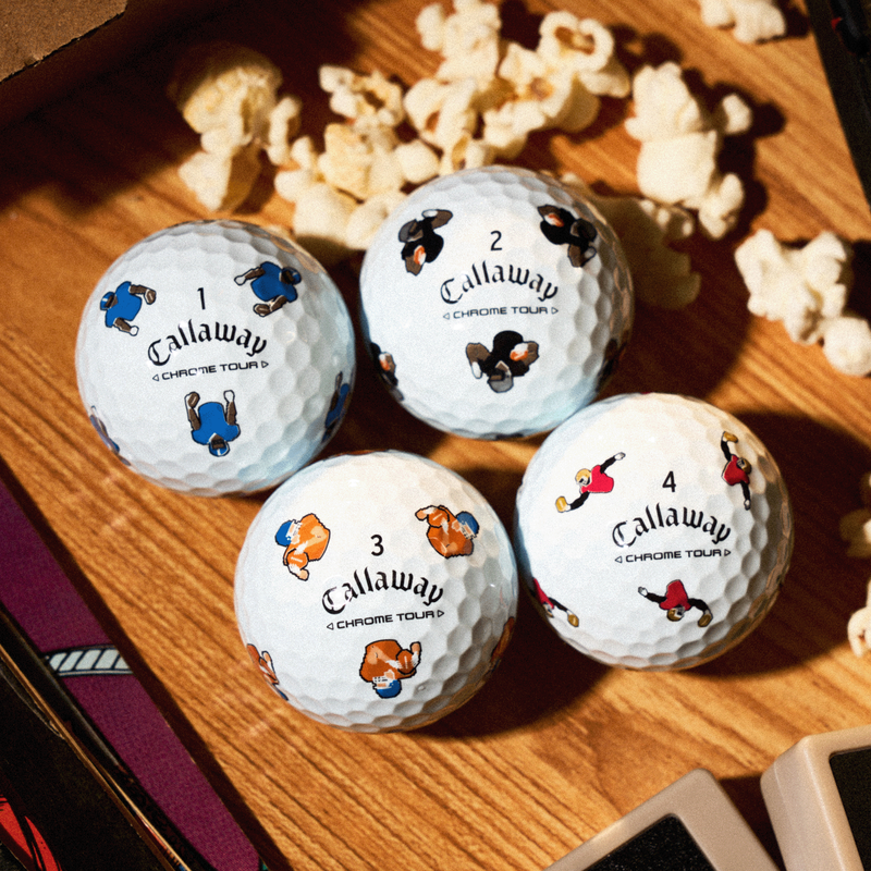 Chrome Tour Retro Football Golf Balls - View 2