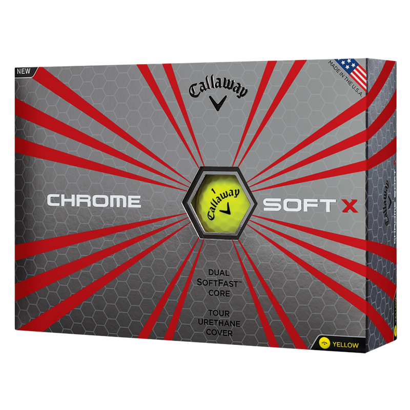Chrome Soft X Yellow Logo Golf Balls - View 1