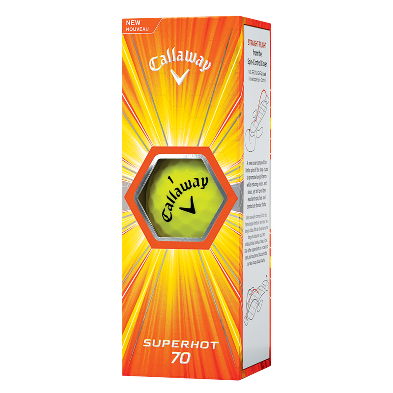 Superhot 70 15-Pack Yellow Logo Golf Balls - View 4