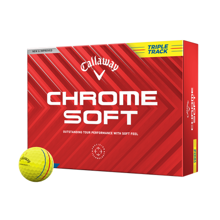 Balles de Golf Chrome Soft Triple Track Jaunes