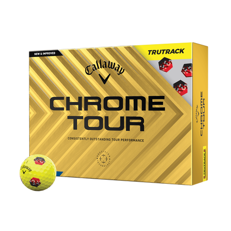 Balles de golf Chrome Tour TruTrack Jaunes