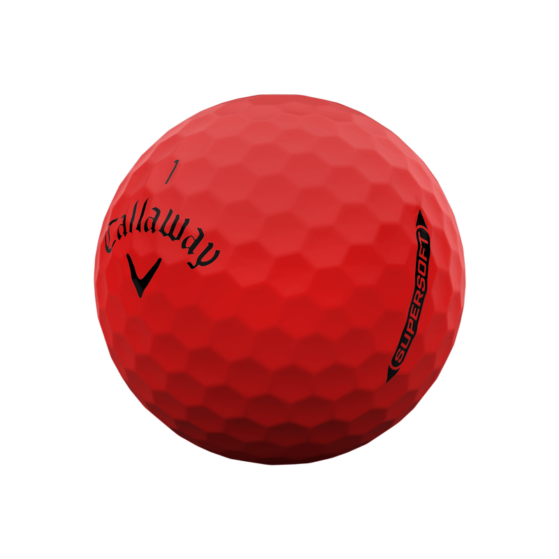Balles de golf rouges mates Supersoft - View 2