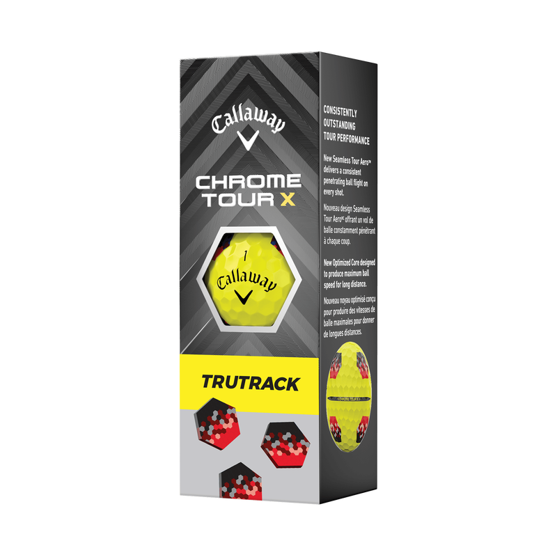 Balles de Golf Chrome Tour X TruTrack Jaunes - View 5