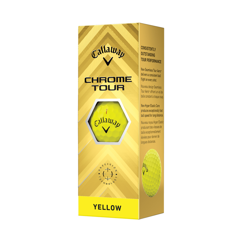 Balles de golf jaunes Chrome Tour - View 4