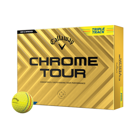 Balles de golf Chrome Tour Triple Track Jaunes